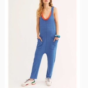 Free People Beach Sapphire Everson Sweater Jumpsuit